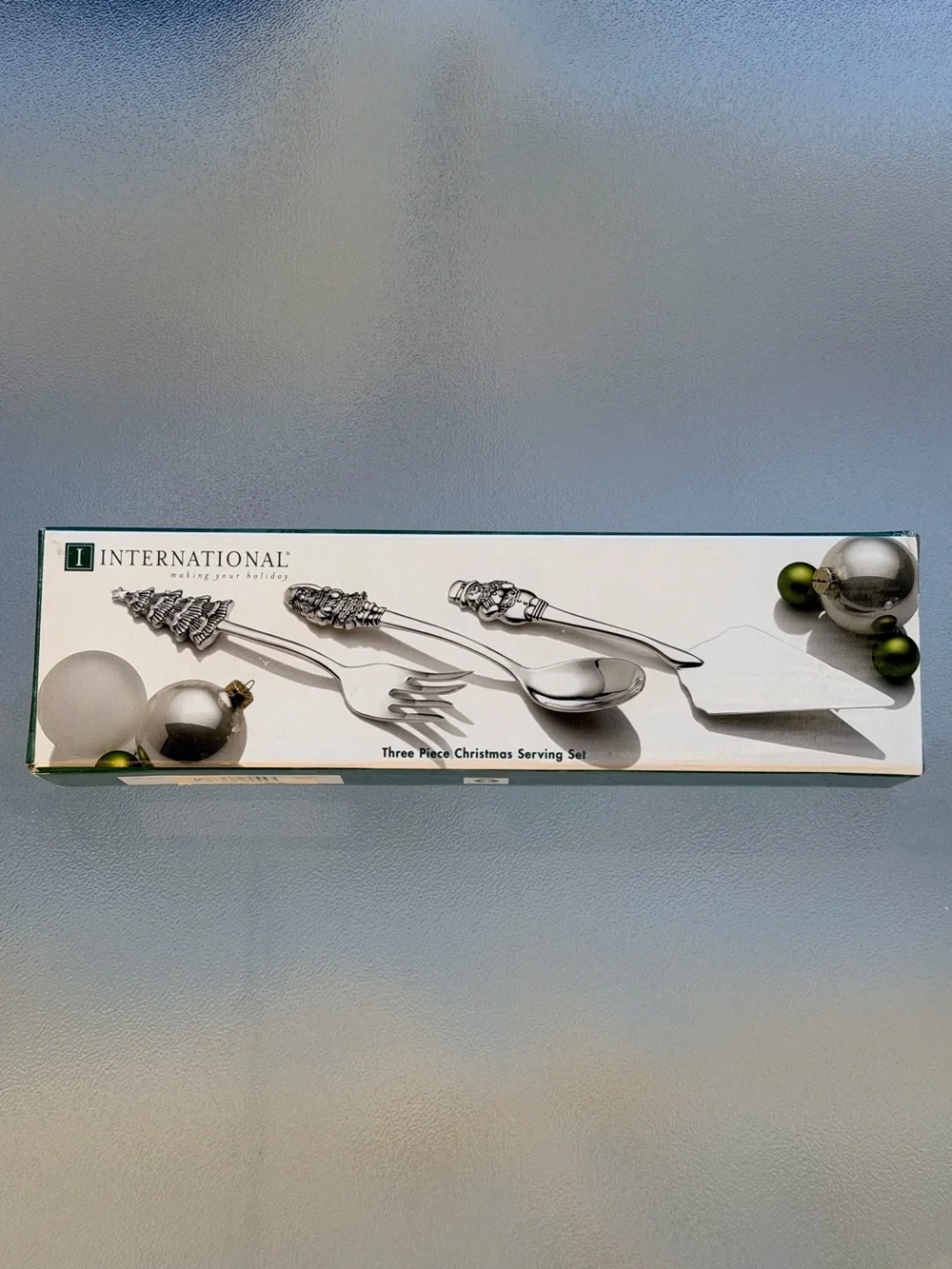 International Stainless Steel Christmas Serving Set in Silver